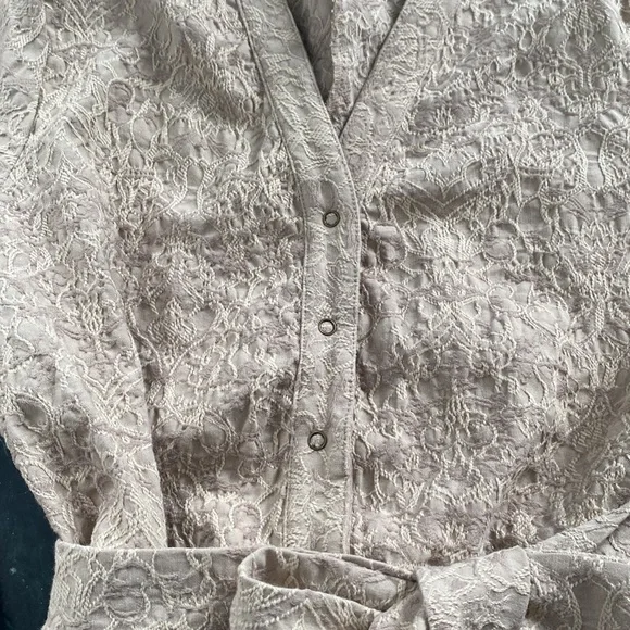 Joyfolie Textured Tan Jumpsuit - Picture 4 of 6